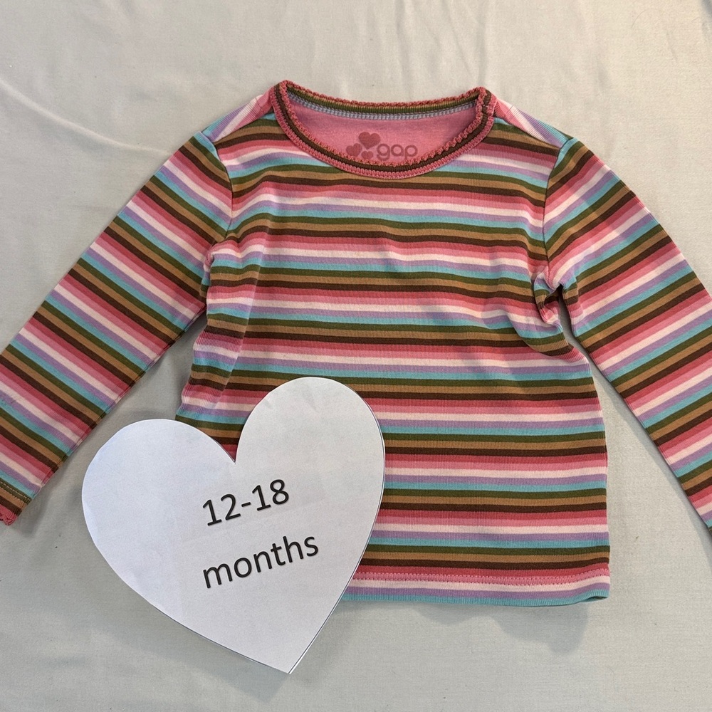 GAP - Kids Multicolour Striped Long Sleeve Tee